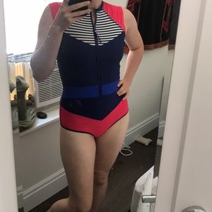 Retro Body Glove front zip swimsuit/paddle suit